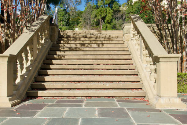 istock Grand outdoor staircase with stone balustrade 1827172590