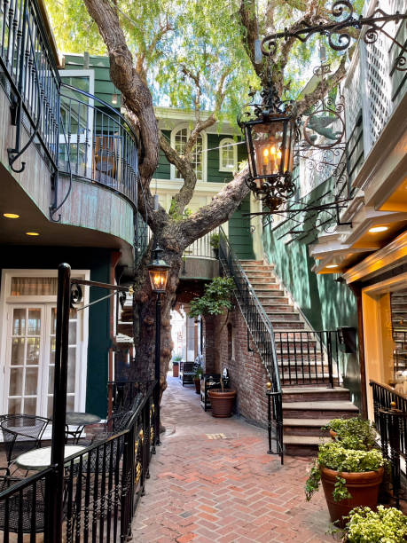 istock Hidden footpath to luxury upscale boutiques 1827172611