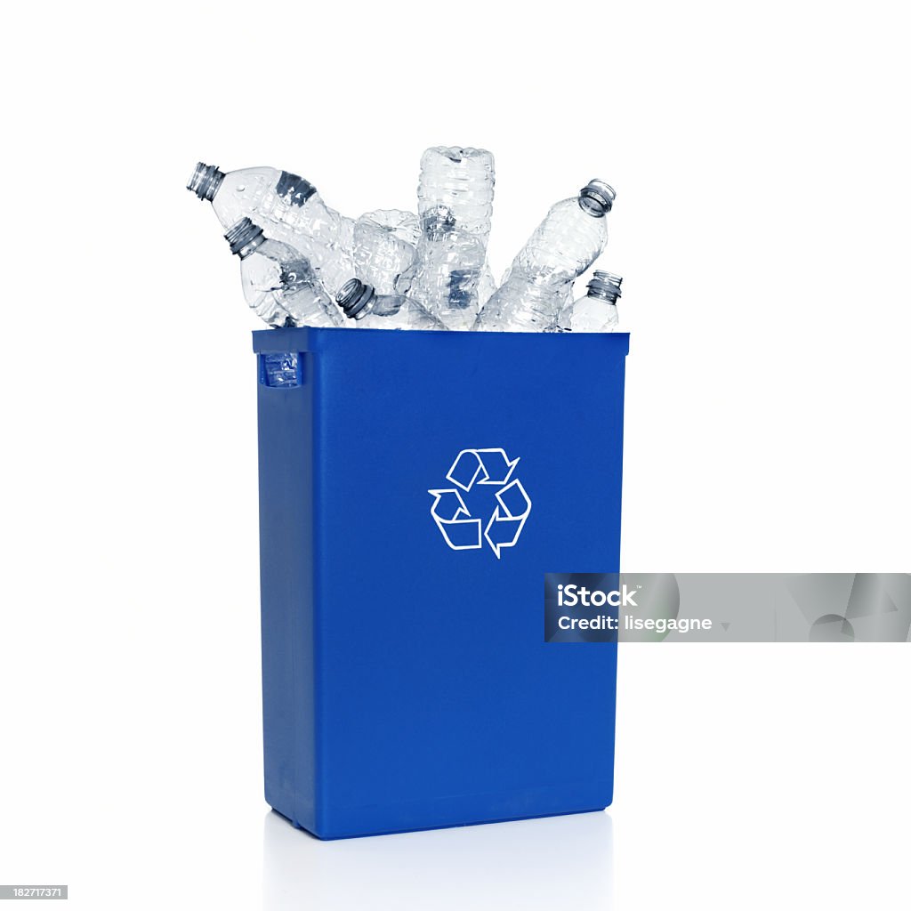Garrafas em reciclagem bin de Plástico - Royalty-free Caixote de Reciclagem Foto de stock