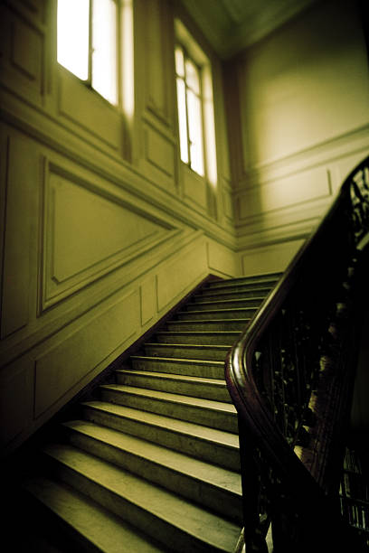 istock Wide angle tilt shift shot of old stairway 182717580