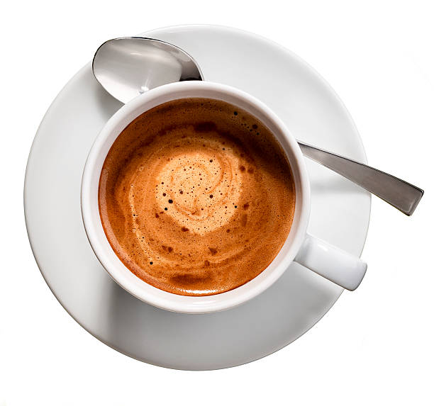cafetera para café expresso cup.color imagen - isolated on white flash fotografías e imágenes de stock