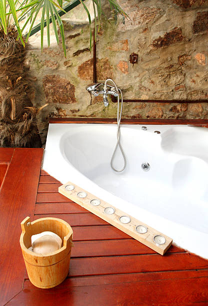 istock Wooden sauna bucket 182717844
