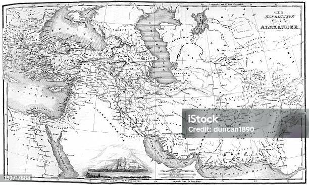 Alexander Os Grandes Império - Arte vetorial de stock e mais imagens de Mapa - Mapa, Médio Oriente, Arcaico