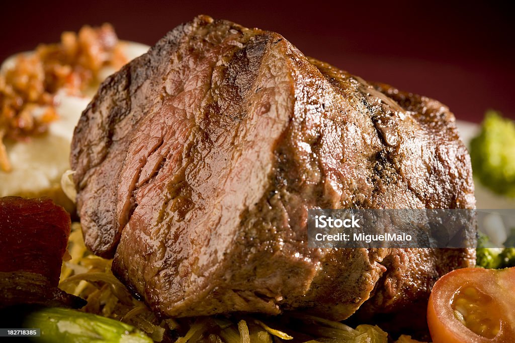 Bife suculento - Royalty-free Batatas Preparadas Foto de stock