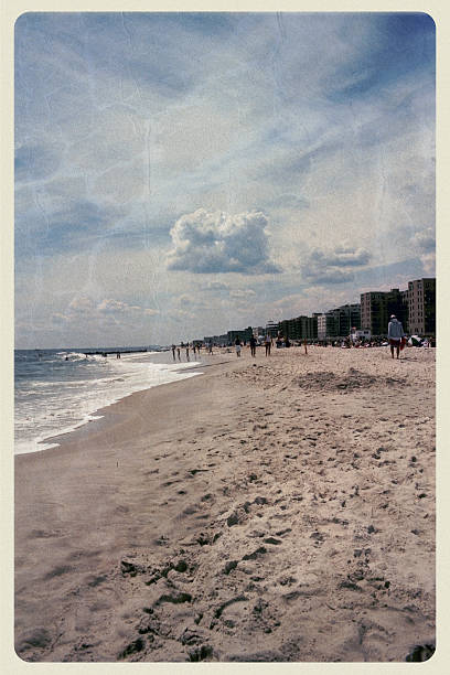 istock Retro Beachscape - Vintage Postcard 182718398