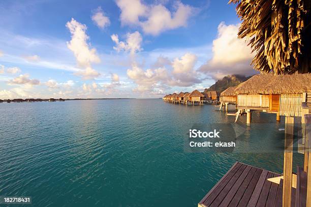 Over Water Resort Di Paradiso Tropicale - Fotografie stock e altre immagini di Albergo - Albergo, Albergo di lusso, Ambientazione tranquilla