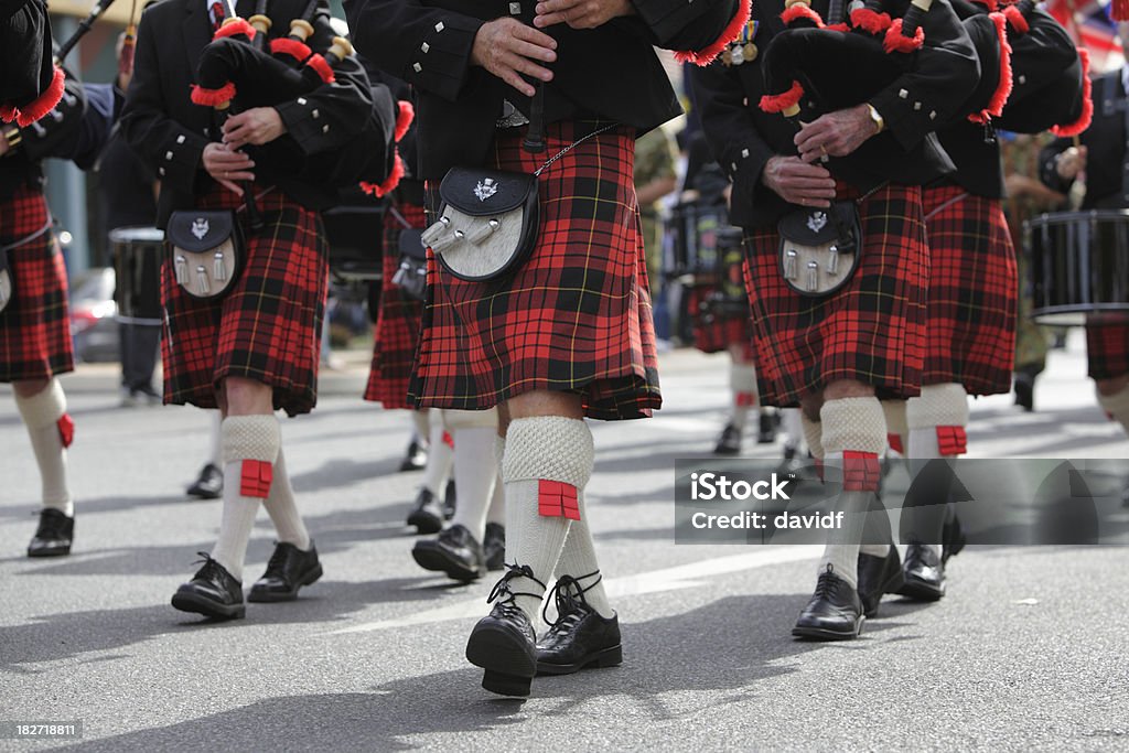 Scottish Banda che marcia - Foto stock royalty-free di Scozia