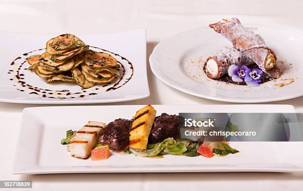 Gourmetrestaurant Speisen Stockfoto und mehr Bilder von Antipasto - Antipasto, Beilage, Cannoli