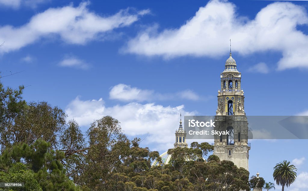 Bell tower Balboa Park HDR image of the bell tower at Balboa Park in San Diego Balboa Park Stock Photo