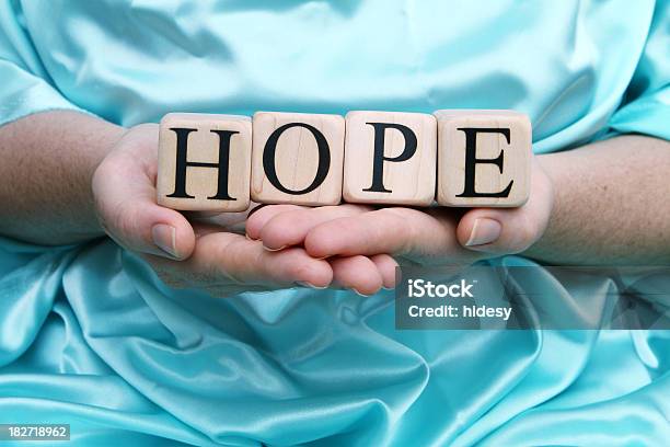 Building Blocks Hope Stock Photo - Download Image Now - Alphabet, Block Shape, Blue