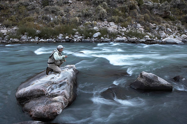 latać połowów wyoming - shoshone river zdjęcia i obrazy z banku zdjęć