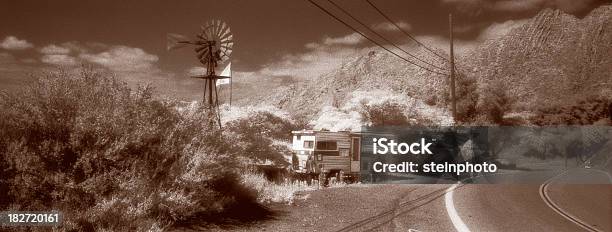 Sepia Infrared Panorama Stock Photo - Download Image Now - Camping, Environmental Conservation, Green Technology