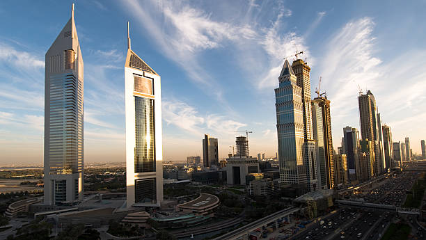 Dubai City of reflections Dubai (United Arab Emirates) Sheikh Zayed Road jumeirah stock pictures, royalty-free photos & images