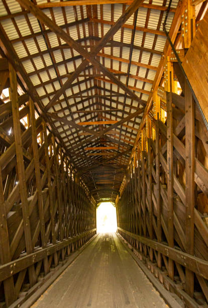 istock Inside Wright's Bridge on a rail trail in New Hampshire. 1827209327