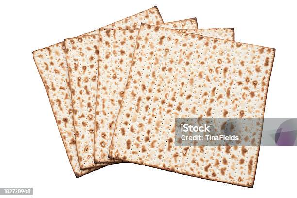 Comemoração Judaico - Fotografias de stock e mais imagens de Pão matzo - Pão matzo, Figura para recortar, Fundo Branco