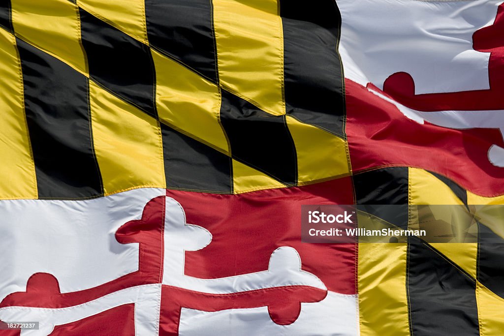 Grande plano da bandeira do Estado de Maryland - Royalty-free Bandeira do estado de Maryland Foto de stock
