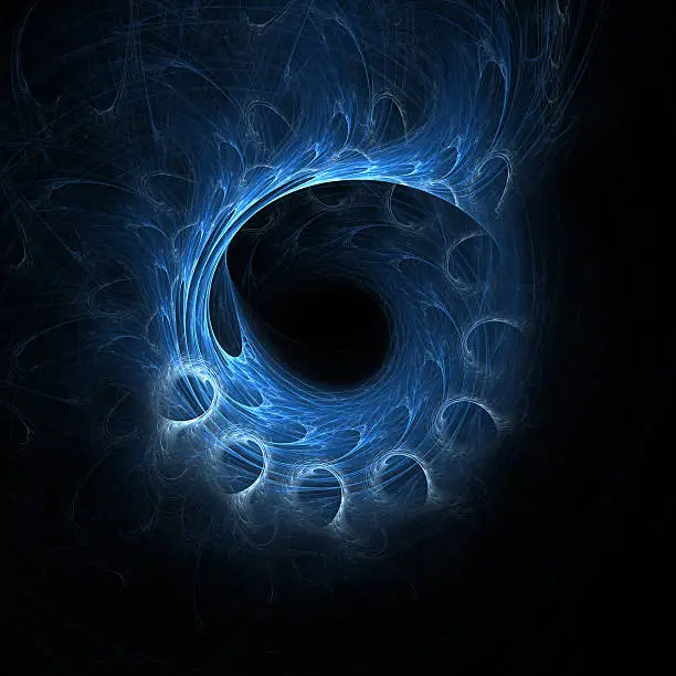 Photo of Blue vortex with abstract blue colors