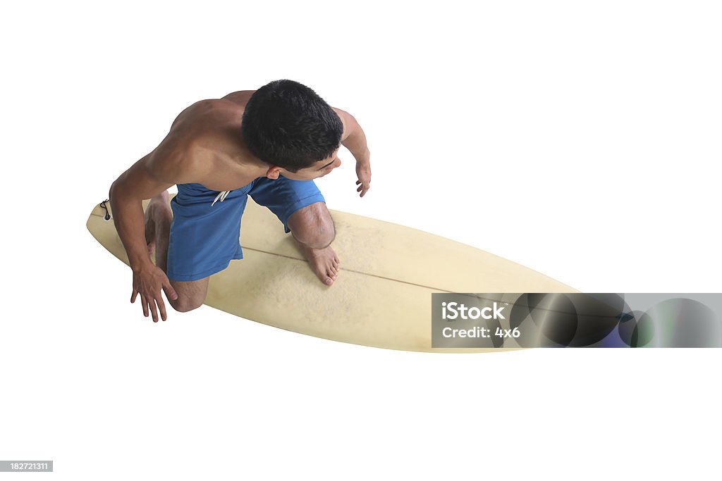 Isolado Surfista rapaz acima vista - Royalty-free Fotografia de Estúdio Foto de stock