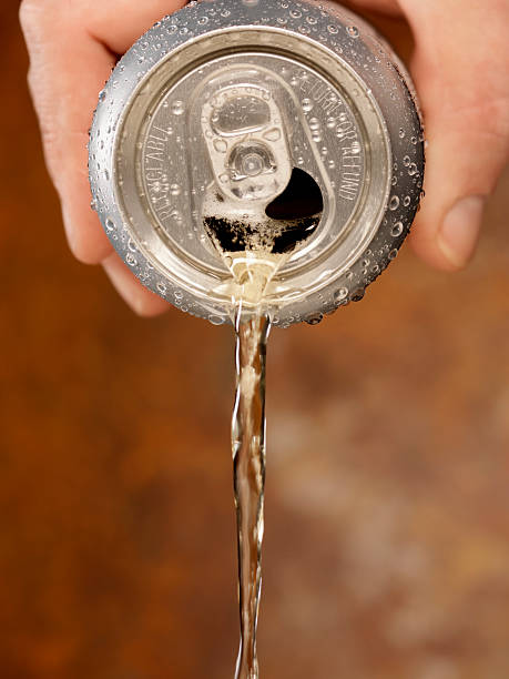 Pouring a Can of Beer