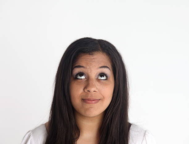 istock Lovely Woman Looking Abover Her 182721793