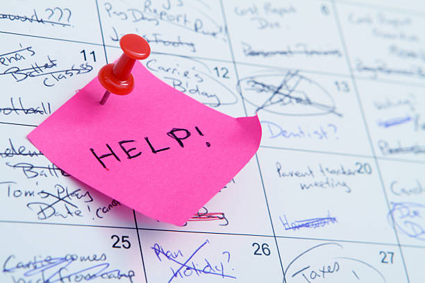 Help Me! Help on busy schedule  busy calendar stock pictures, royalty-free photos & images
