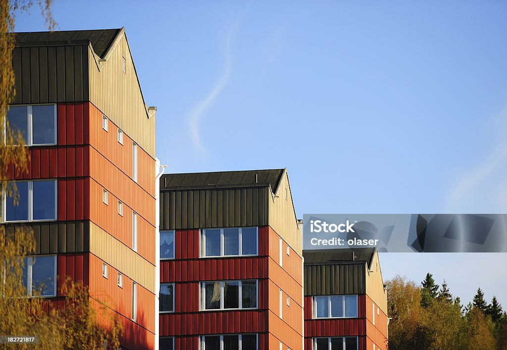 Apartment-Gebäude in einer Reihe - Lizenzfrei Modern Stock-Foto