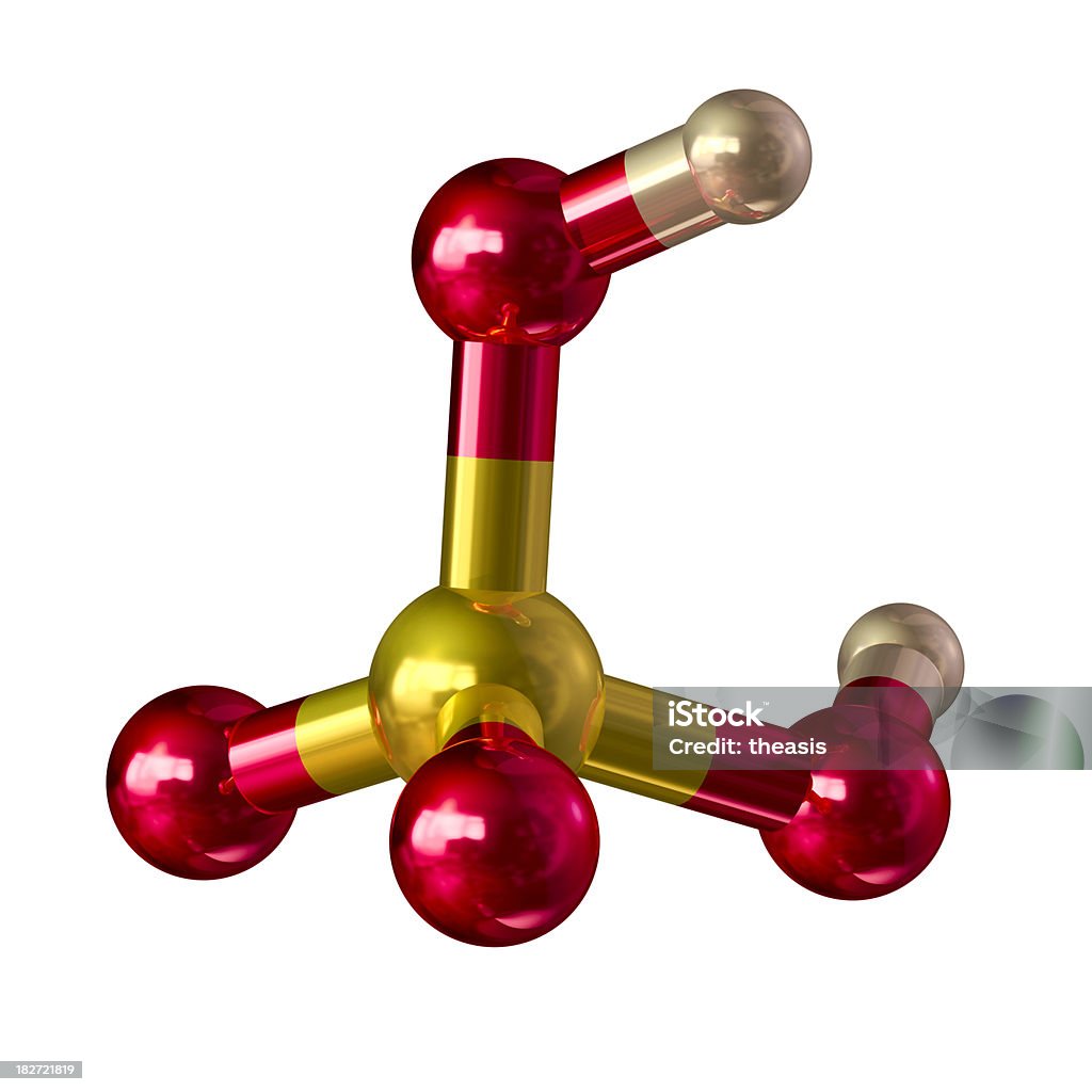 Ácido sulfúrico (modelo de ácido sulfúrico. Luego - Foto de stock de Química libre de derechos