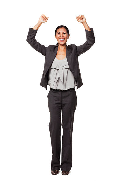 istock Excited Young Businesswoman. Isolated. 182722029