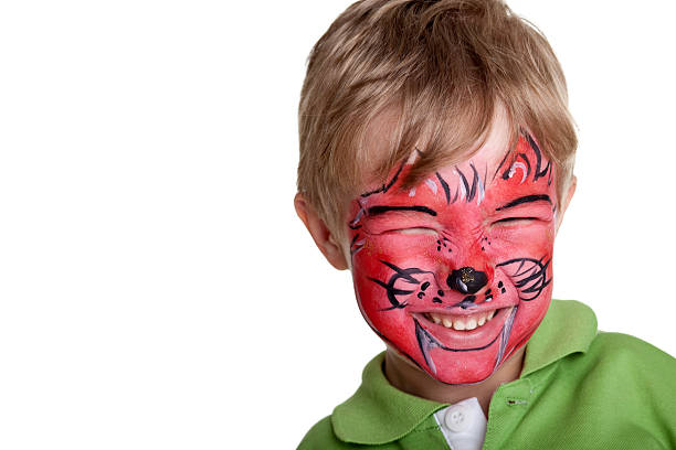 istock Happy little boy with face painting 182722164
