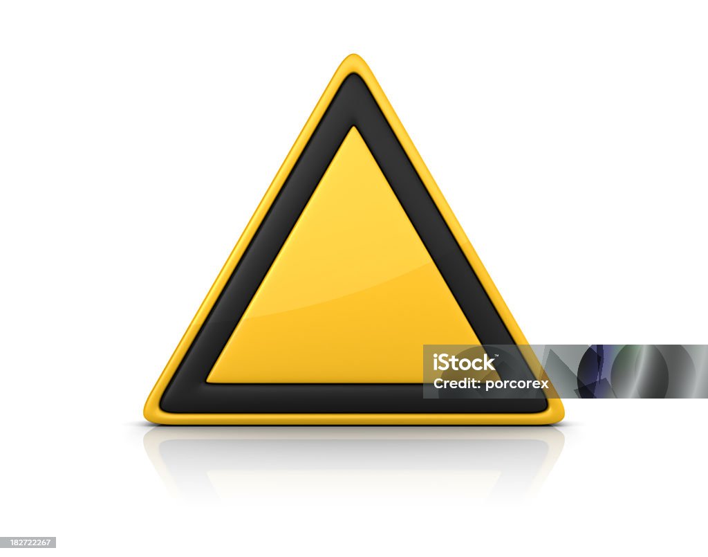 Blanco señal de advertencia - Foto de stock de Señal de circulación libre de derechos