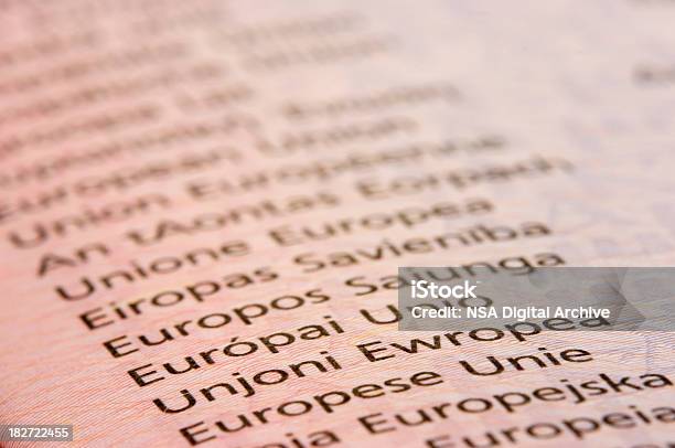 Passaporto Ue Primo Up - Fotografie stock e altre immagini di Bandiera dell'Unione Europea - Bandiera dell'Unione Europea, Carta, Close-up