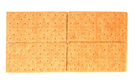 Graham Crackers and a white background.