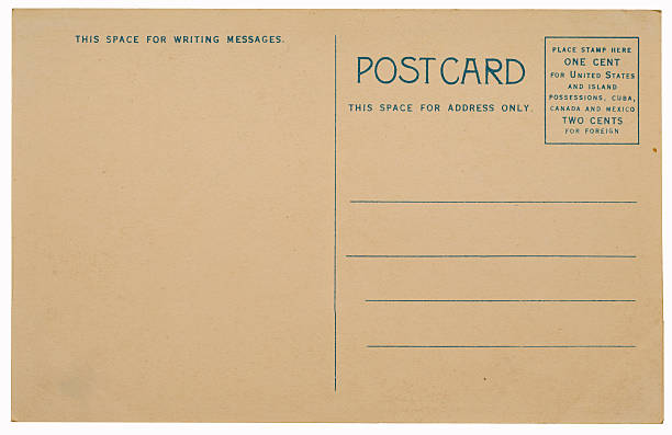 istock Retro Background Image of an Vintage Antique Postcard Back 182723222