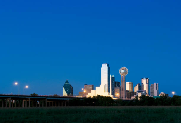 Dallas Skyline at Dusk stock photo
