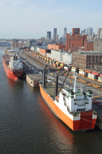 Den Helder, The Netherlands - August 25, 2013: Ships in the port of Den Helder, North Holland province, The Netherlands