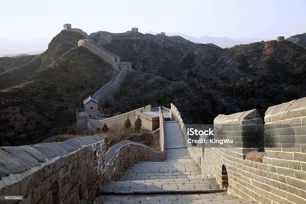 Great Wall of China "Great Wall between Jinshanlin and Simatai, Jinshanlin is one of the best part of Great Wall where's about 150km north from Beijing." Ancient Stock Photo