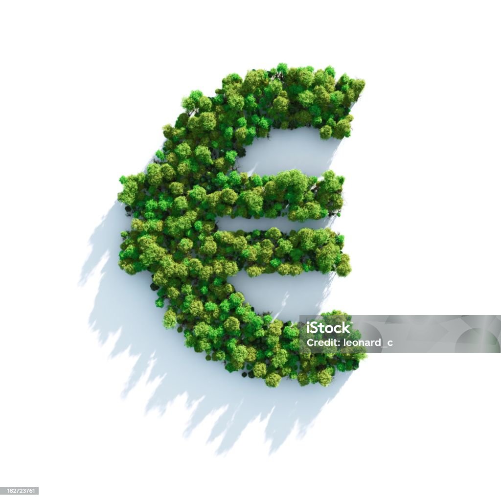 Euro: Ansicht von oben - Lizenzfrei Grün Stock-Foto