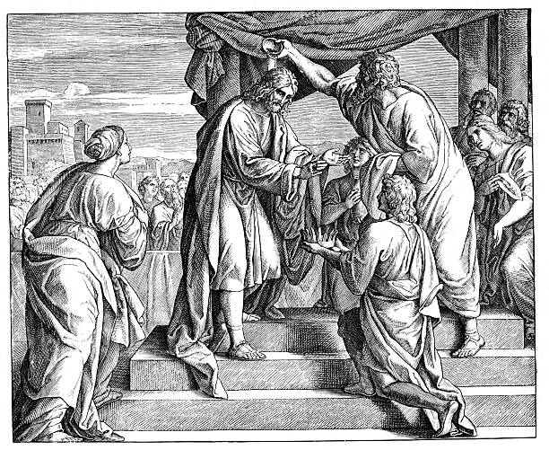 istock Victorian bible illustration David is anointed King at Hebron 182724212