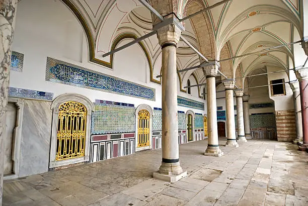 "Corridor at the Topkapi Palace, Istanbul."