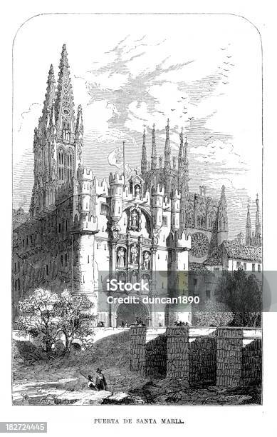 Puerta De Santa Maria - Stockowe grafiki wektorowe i więcej obrazów Andaluzja - Andaluzja, Antyczny, Architektura