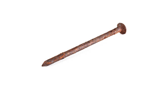 Rusty Nail Stock Photo - Download Image Now - Cut Out, Equipment
