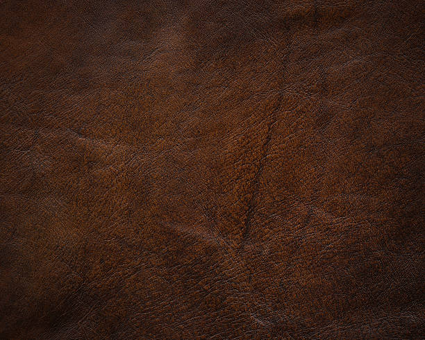 textura de couro marrom-escuro - textured textured effect hide leather - fotografias e filmes do acervo