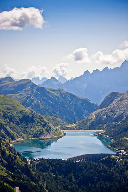 istock Fedaia Artificial Lake, Dolomites in Summer 182725989