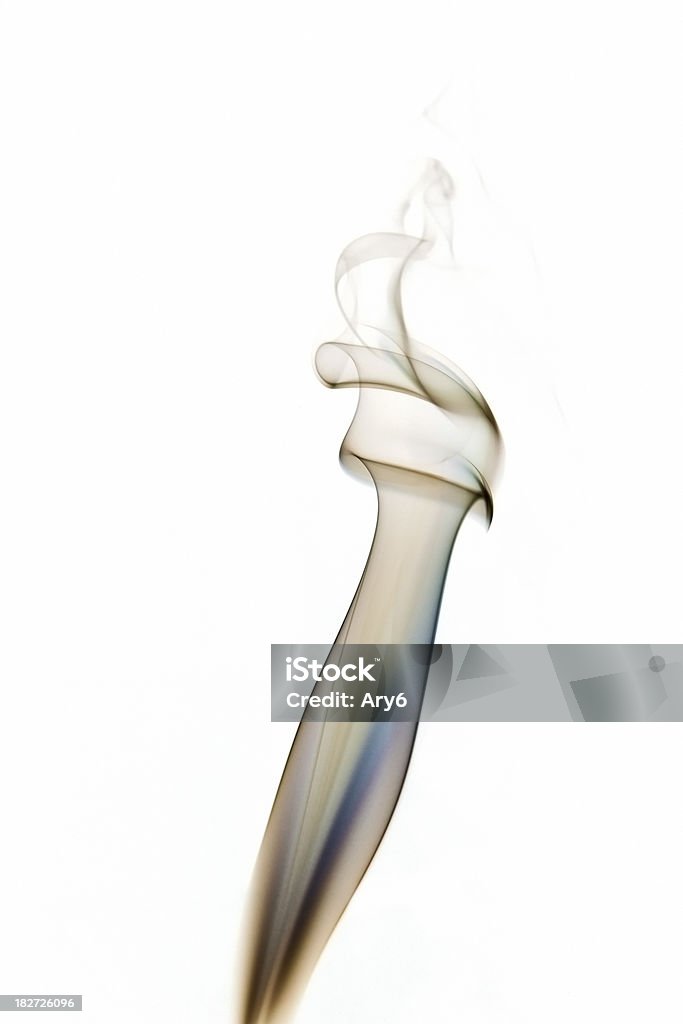 Astratto modello di fumo su sfondo bianco - Foto stock royalty-free di Arte