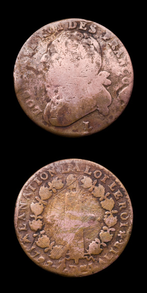 Anticuario moneda francesa photo