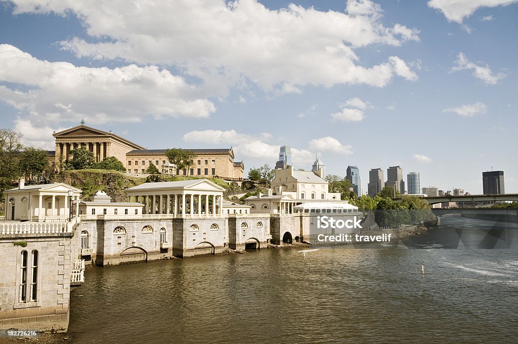 Philadelphia downtown and art museum from Schuylkill river Philadelphia series: Architecture Stock Photo