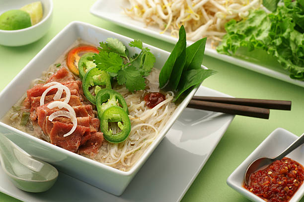 istock Vietnamese Rare Steak Noodle Soup (Pho Tai) 182726435