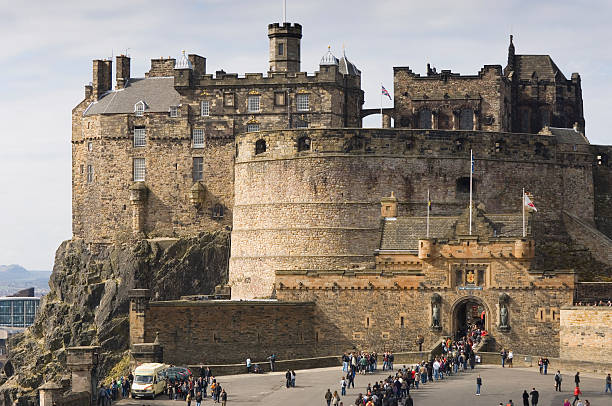 Magnificent view of Edinburgh Castle stock photo