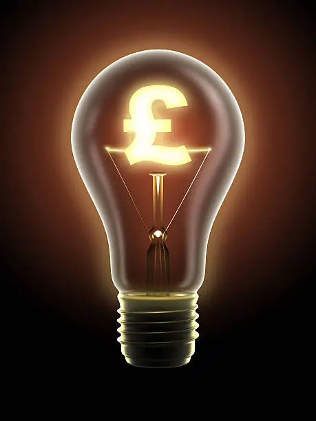 Photo of Lucrative idea: light bulb with pound sign, clipping path included