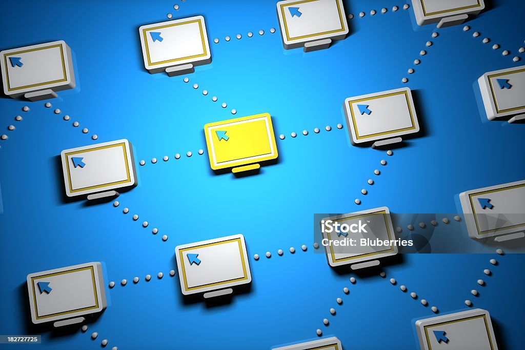 Computador Network - Royalty-free Partilha de ficheiros Foto de stock